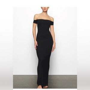 Skims off the shoulder maxi dress